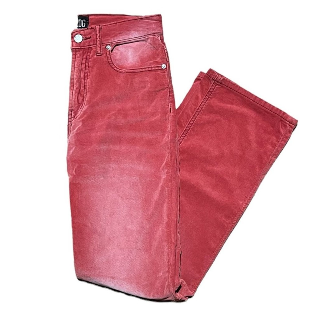 Urban Outfitters BDG Textured Straight Leg Pants size 26 Dark Coral High Rise